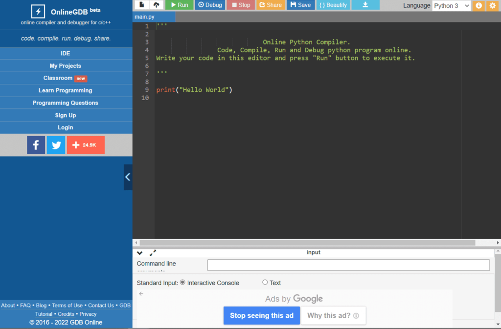 python interpreter online
