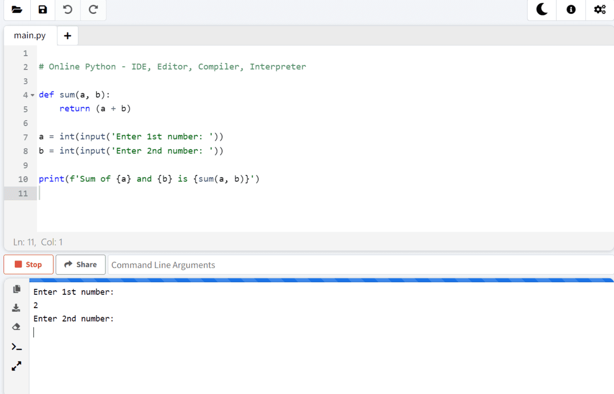 depurador python online