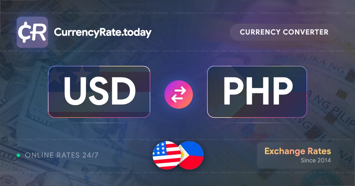 taxa de câmbio dólar peso filipino