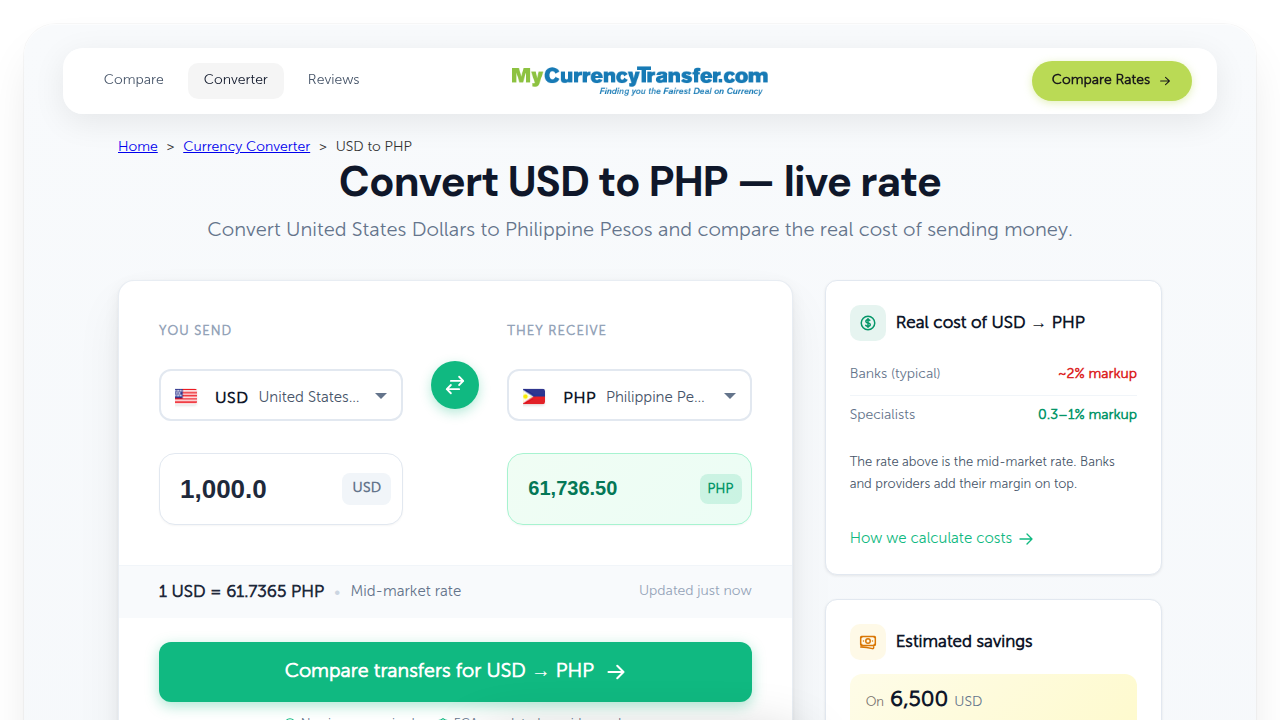 conversor de moeda usd php 2026