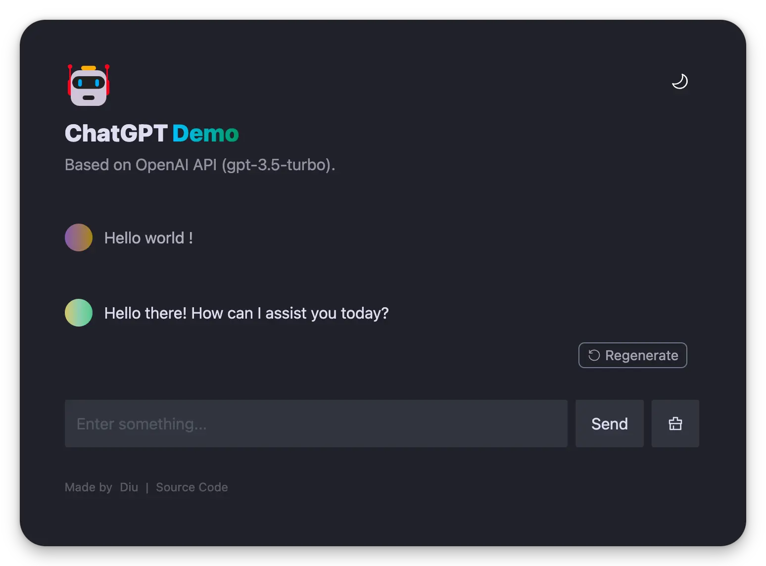 openai chatgpt demo