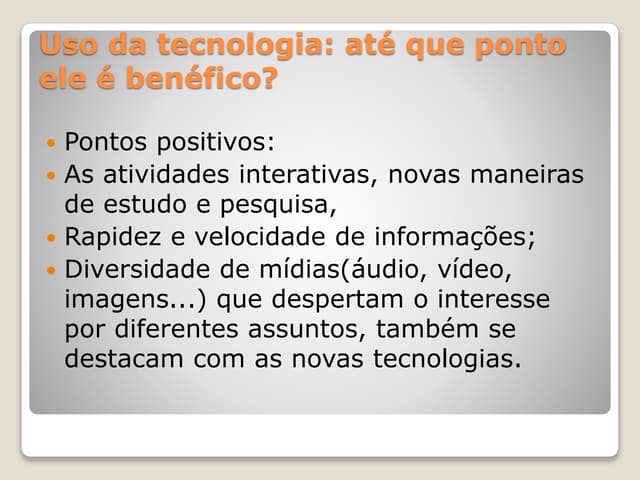 uso excessivo de tecnologia