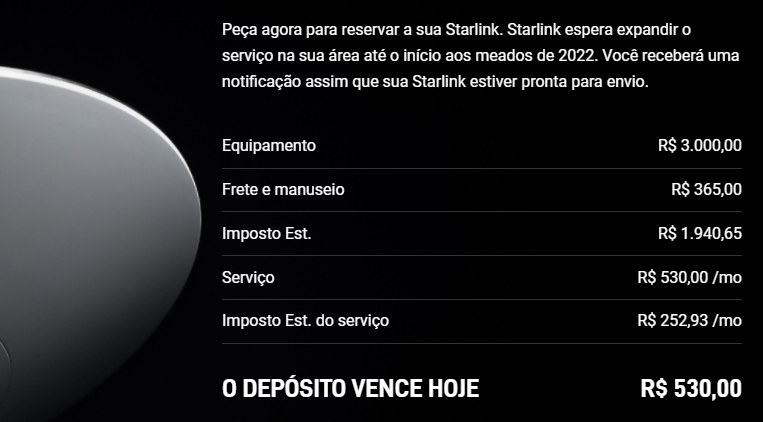 planos internet satélite starlink